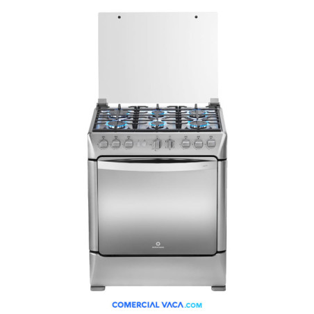 COCINA A GAS GALICIA INDURAMA 6 QUEMADORES 30"