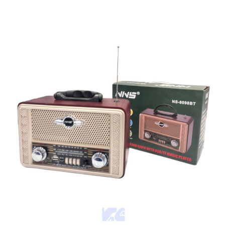 RADIO NNS CLASICO BLUETOOTH AM/FM/SW NS-8098BT