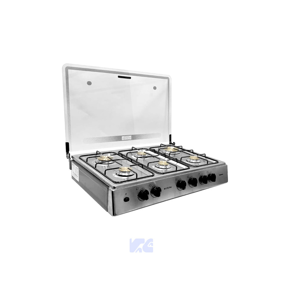 COCINETA ECOLINE RAGAZZA C-T INOX PLUS 6 QUEMADORES 28"