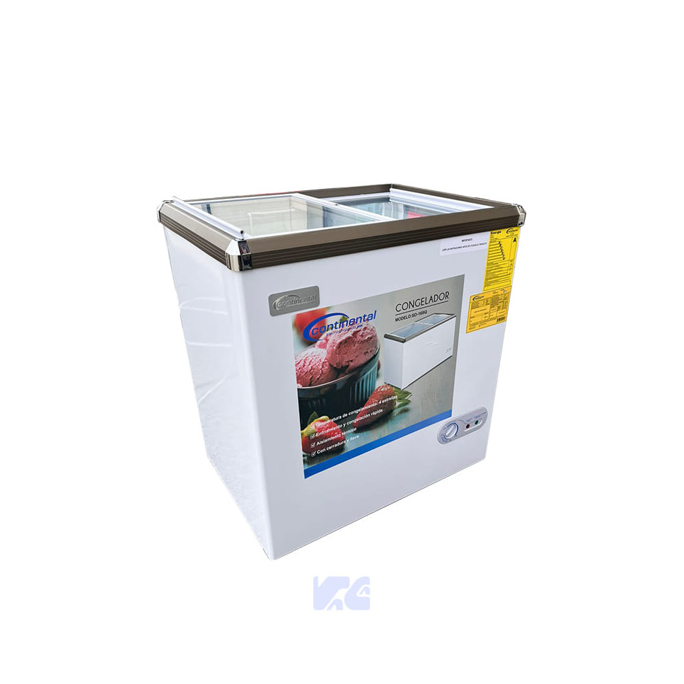 Congelador Continental Panorámico Tapa Vidrio 168Litros SD-168Q
