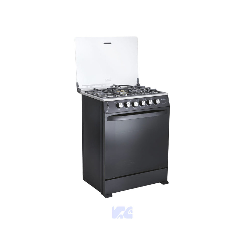 Cocina a Gas Ecoline 5 Quemadores 30" Grill URSULA PLUS C-T NEGRO-M