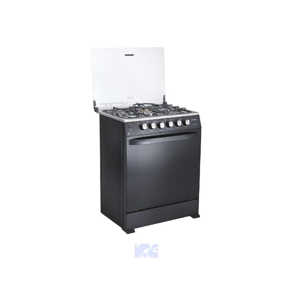 Cocina a Gas Ecoline 5 Quemadores 30" Grill URSULA PLUS C-T NEGRO-M