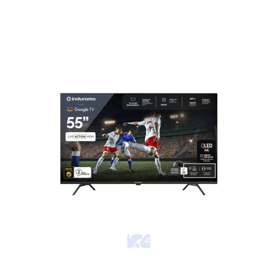 TELEVISOR INDURAMA 55" LED QLED 4K UHD GOOGLE TV 55TISG4FQLED