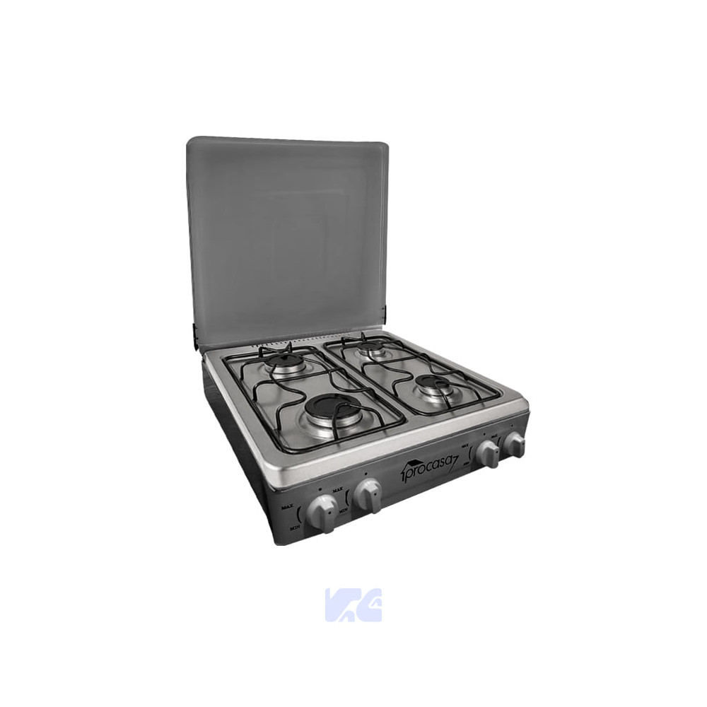 COCINETA PROCASA 4 QUEMADORES COC410-TM-LX TAPA METALICA