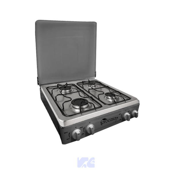 COCINETA PROCASA 4 QUEMADORES COC410-TM-LX TAPA METALICA