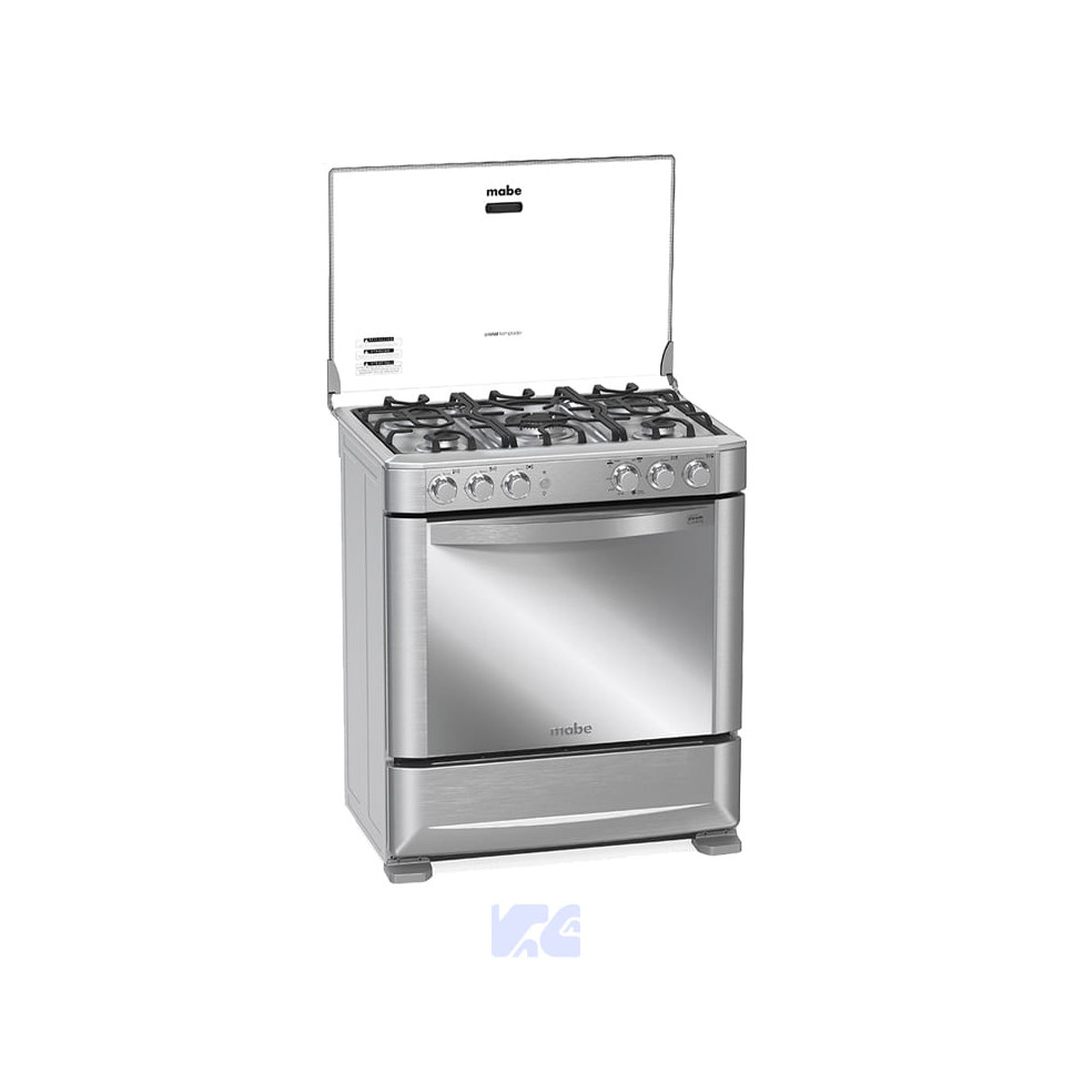 COCINA A GAS MABE EM7625FX0 DE 5 QUEMADORES CON GRILL 30"