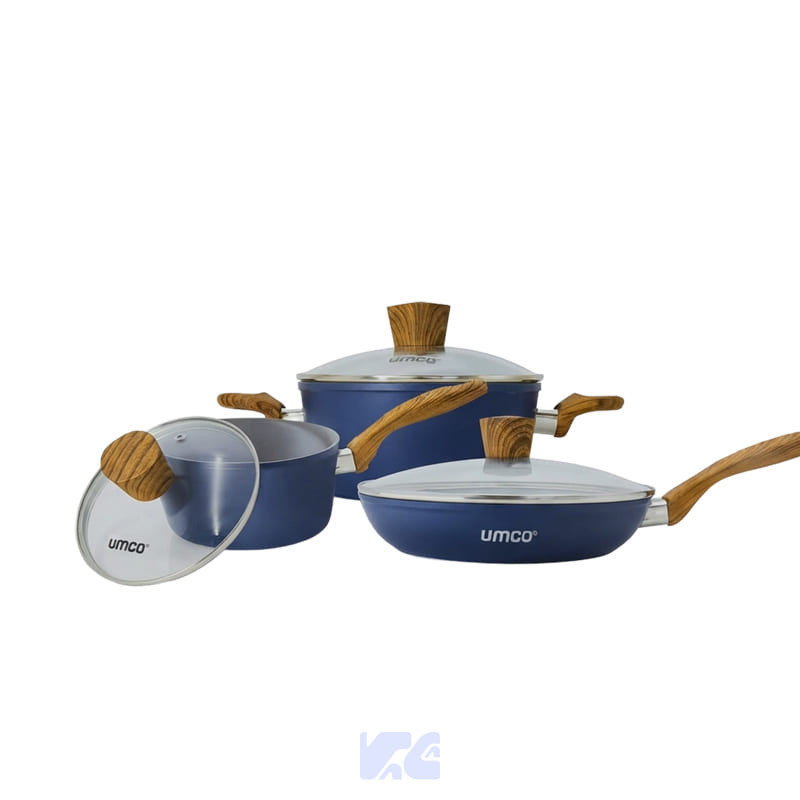 JUEGO DE OLLAS UMCO 6 PIEZAS BLUE CERAMIC| UM7765