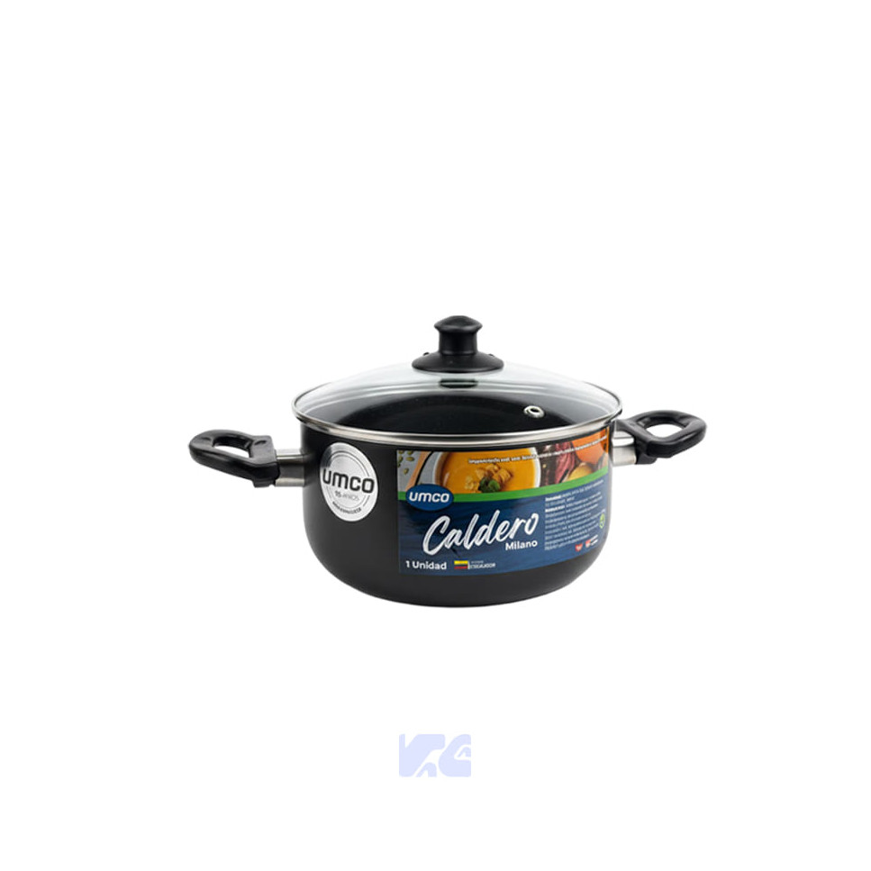 Caldero Milano Tapa de Vidrio 24cm Umco UM2140