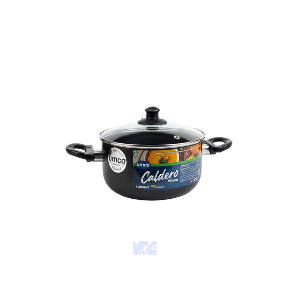 Caldero Milano Tapa de Vidrio 24cm Umco UM2140