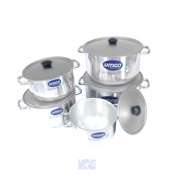 Juego de Ollas Inox 10 Piezas 14cm Hasta 24cm Umco UM4339
