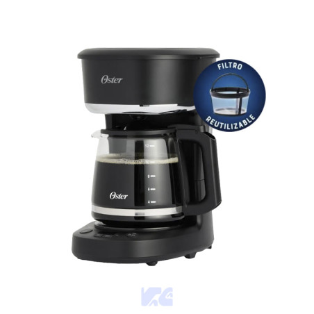 OSTER CAFETERA PROGRAMABLE 12 TAZAS 900W NEGRO BVSTDCP121B-013