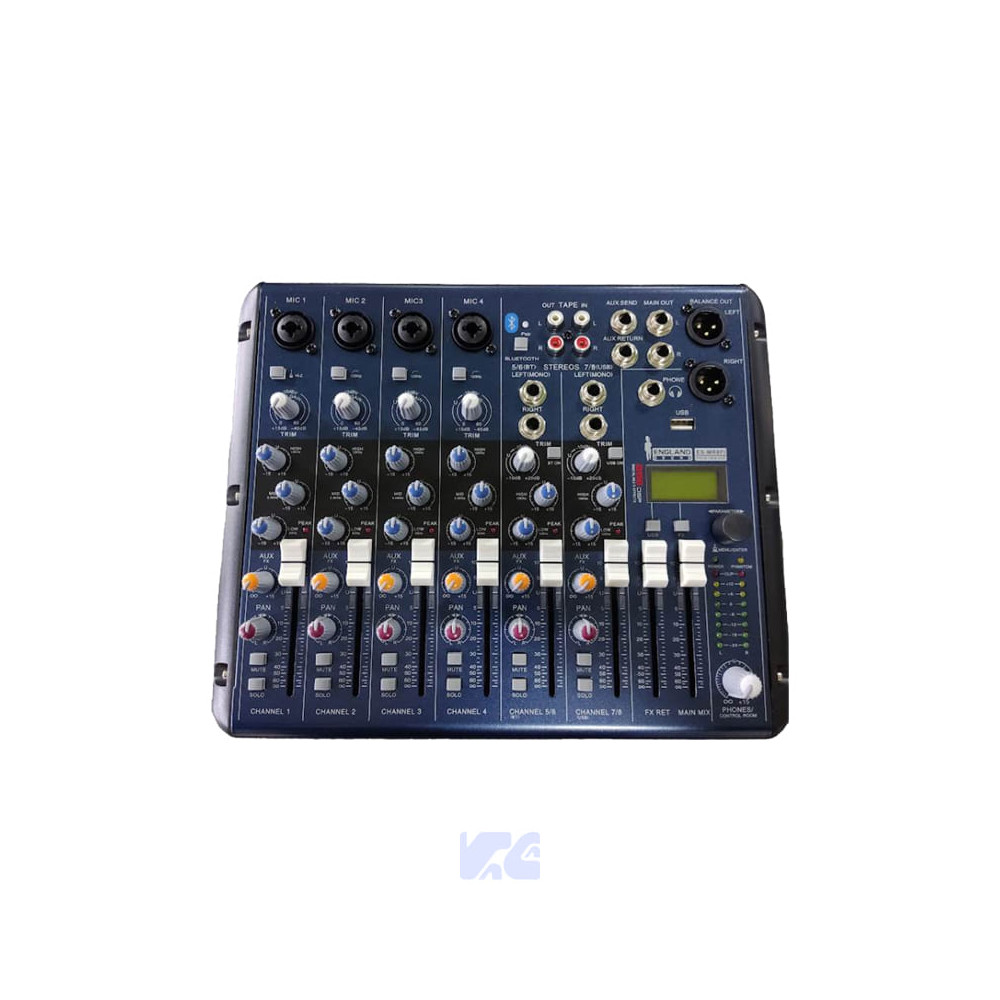 MIXER CONSOLA 8 CANALES ENGLAND SOUND ES-MR8FI
