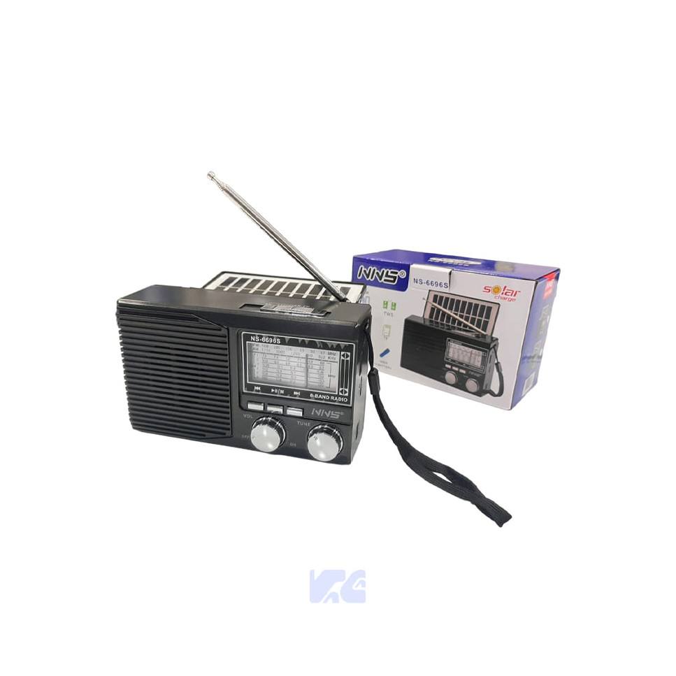 Radio NNS Clásico Bluetooth Panel Solar AM/FM/SW NS-6696S