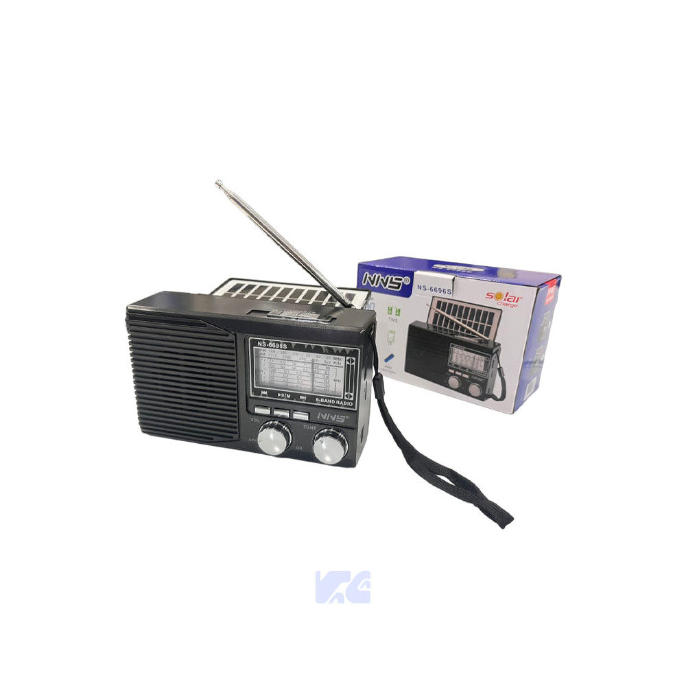 Radio NNS Clásico Bluetooth Panel Solar AM/FM/SW NS-6696S
