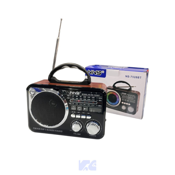 Radio NNS Clásico Bluetooth Luz RGB AM/FM/SW NS-7028BT