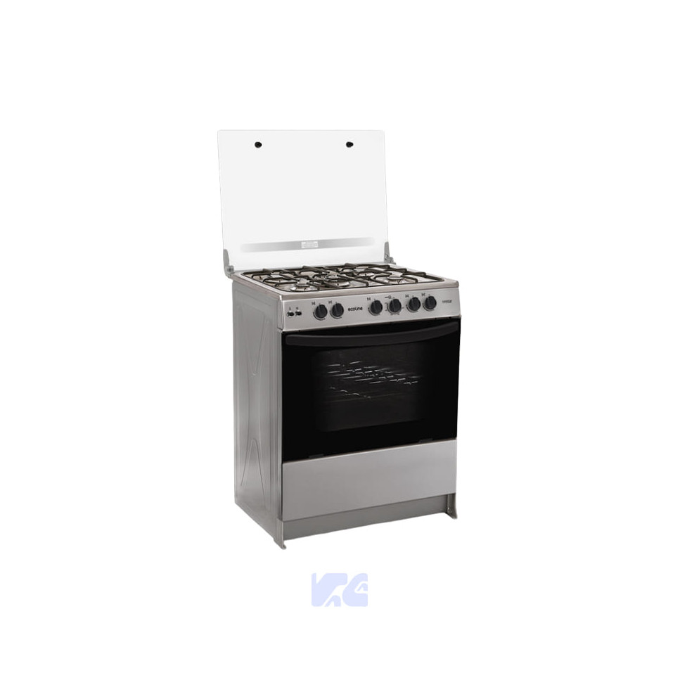 COCINA A GAS ECOLINE CORINNA 30" DE 5 HORNILLAS SILVER