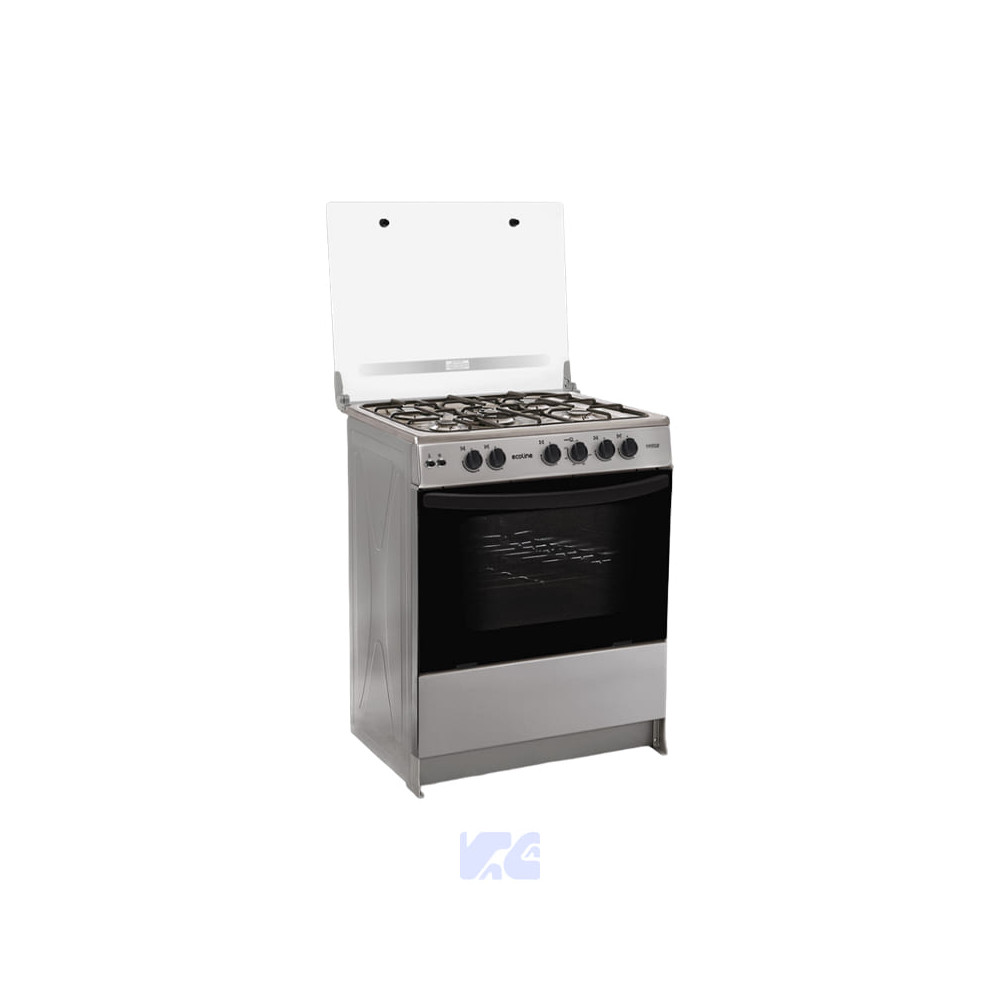 COCINA A GAS ECOLINE CORINNA 30" DE 5 HORNILLAS SILVER