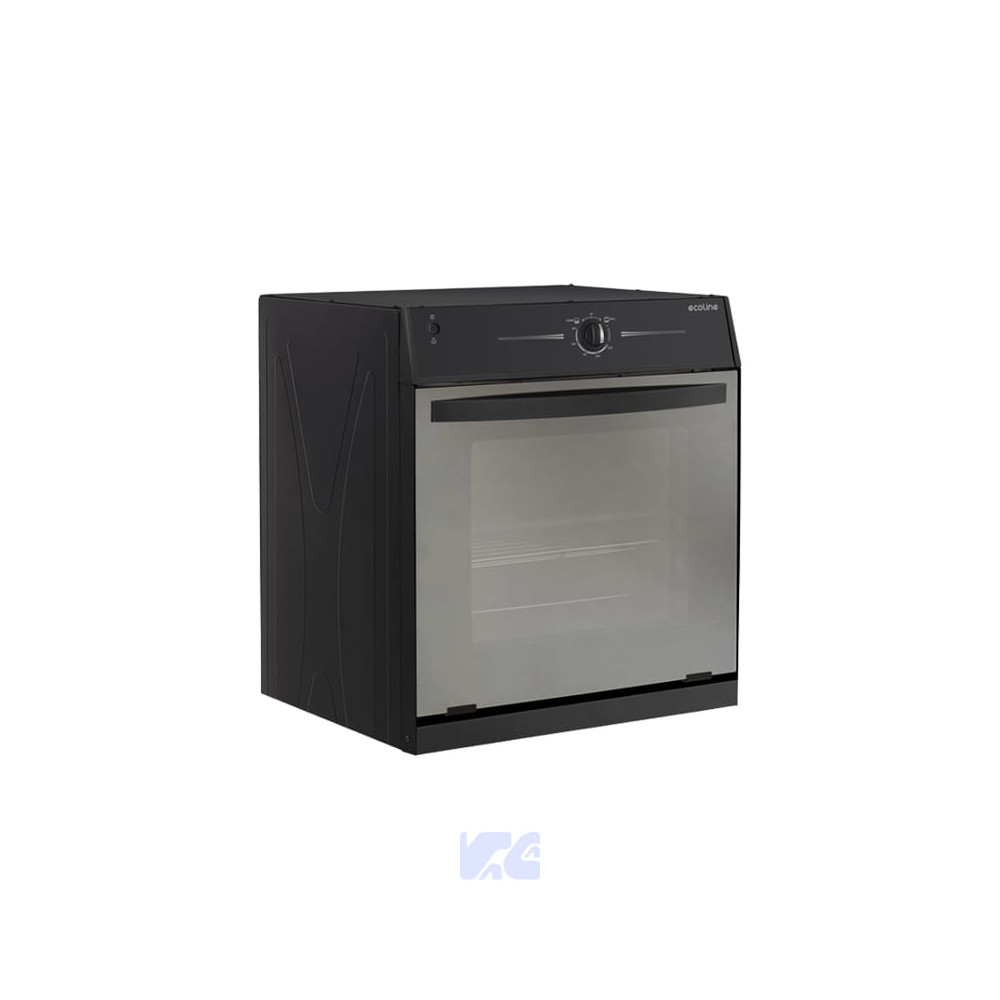 HORNO A GAS ECOLINE 24" NEGRO MATE