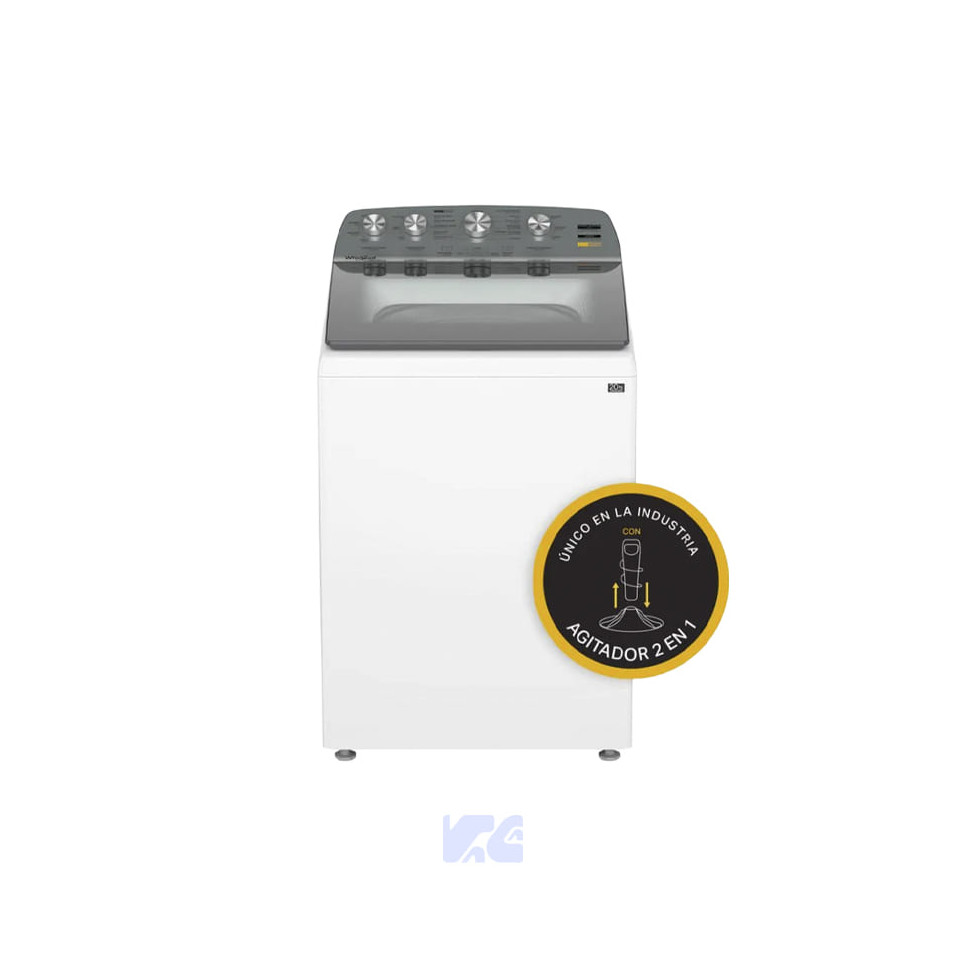 LAVADORA WHIRLPOOL CARGA SUPERIOR 22KG AGITADOR 8MWTW2254WRM0