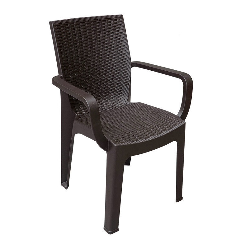 SILLA RATAN CORSA CON BRAZOS PICA COLOR CAFE 940300C0