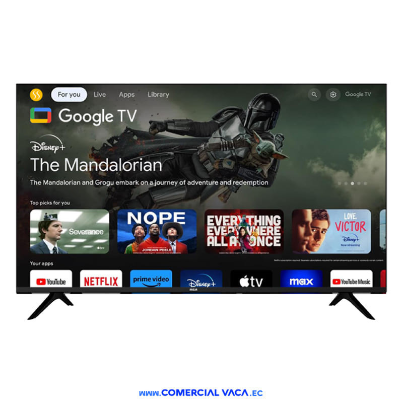 Televisor smart TV 58" UHD 4K Google TV