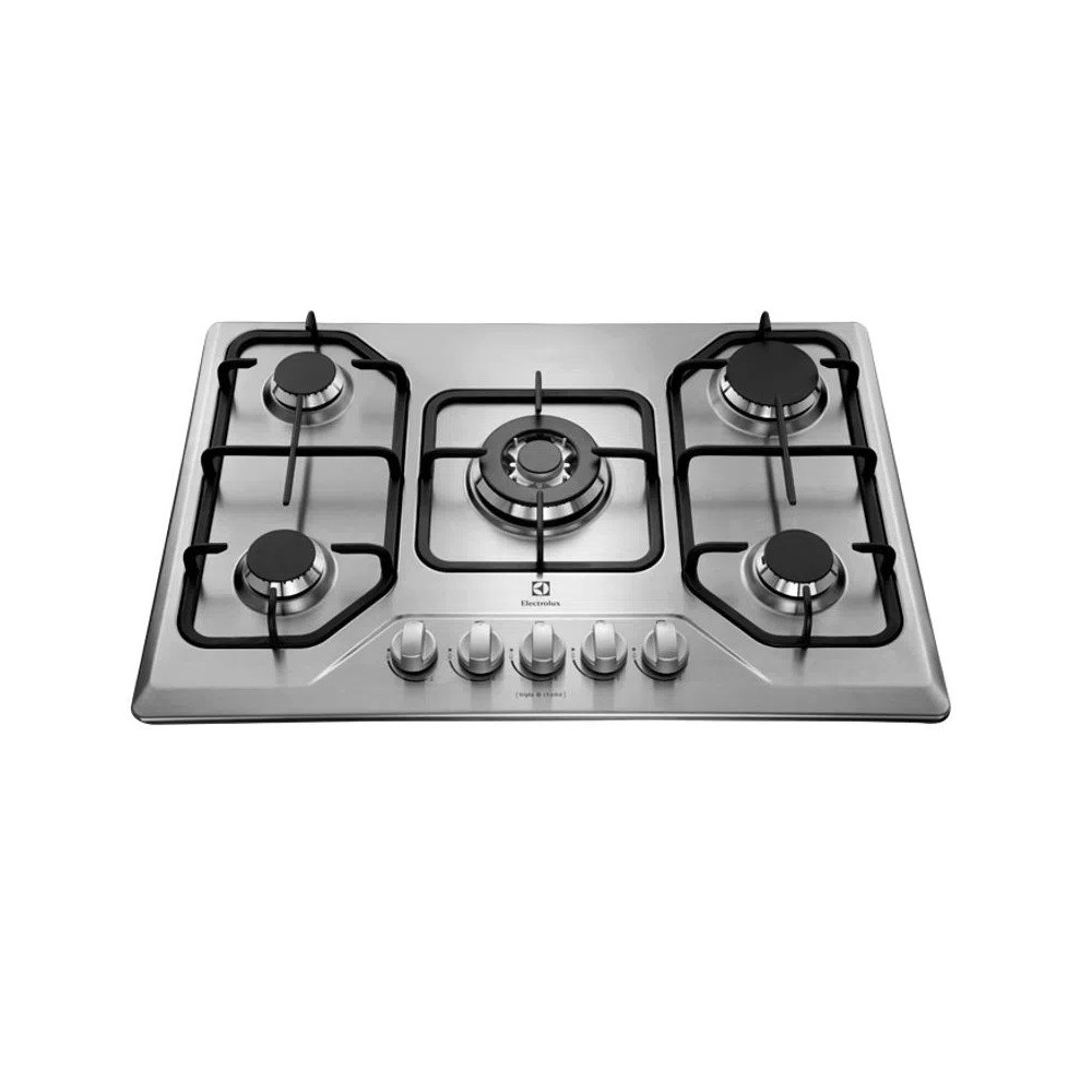 Encimera Electrolux a gas acero inoxidable 5 quemadores 75cm
