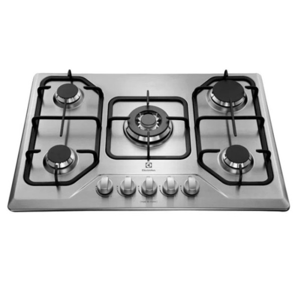 Encimera Electrolux a gas acero inoxidable 5 quemadores 75cm