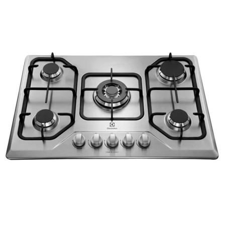 ENCIMERA A GAS ELECTROLUX 5 QUEMADORES GT75X DE 75CM ACERO INOXIDABLE