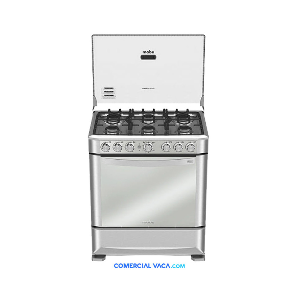 Cocina Mabe a gas grill 6 quemadores 76cm