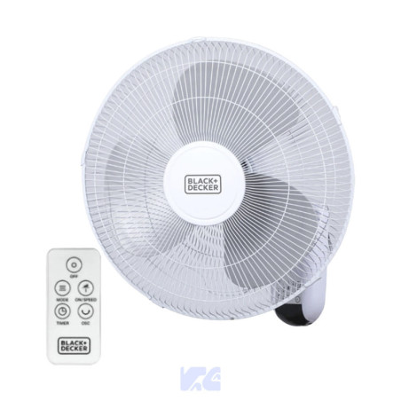 VENTILADOR DE PARED BLACK & DECKER 16" DIGITAL CON CONTROL REMOTO  BFWL16R