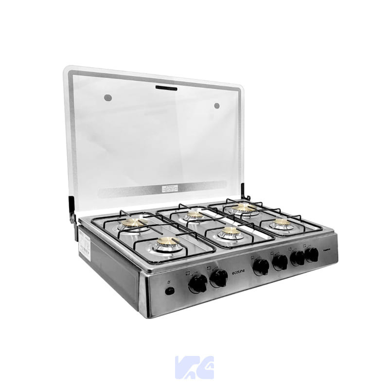 COCINETA ECOLINE RAGAZZA C-T INOX PLUS 6 QUEMADORES 28"