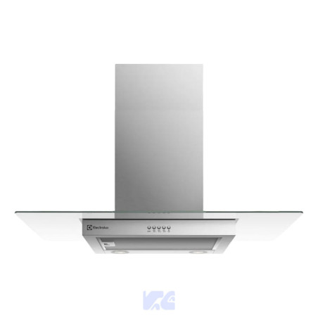 CAMPANA EXTRACTORA ISLA ELECTROLUX CE9VX DE 90CM VIDRIO COLOR SILVER