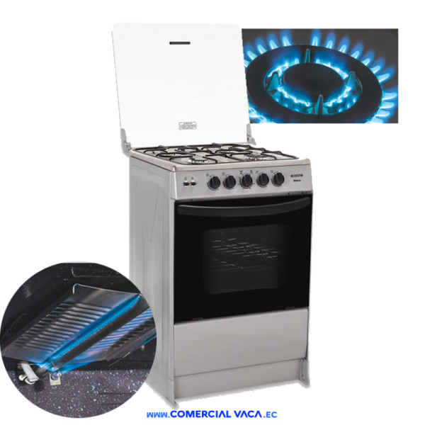 Cocina A Gas 21" 4hornillas Grill