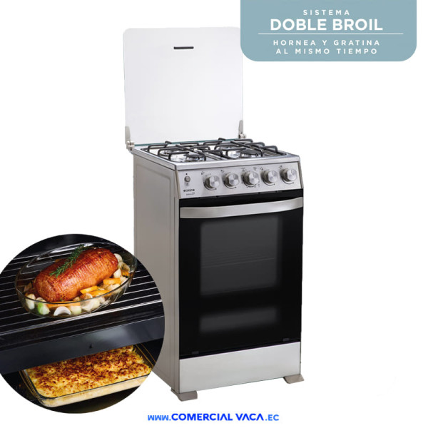 Cocina Indurama A Gas 20" 4hornillas