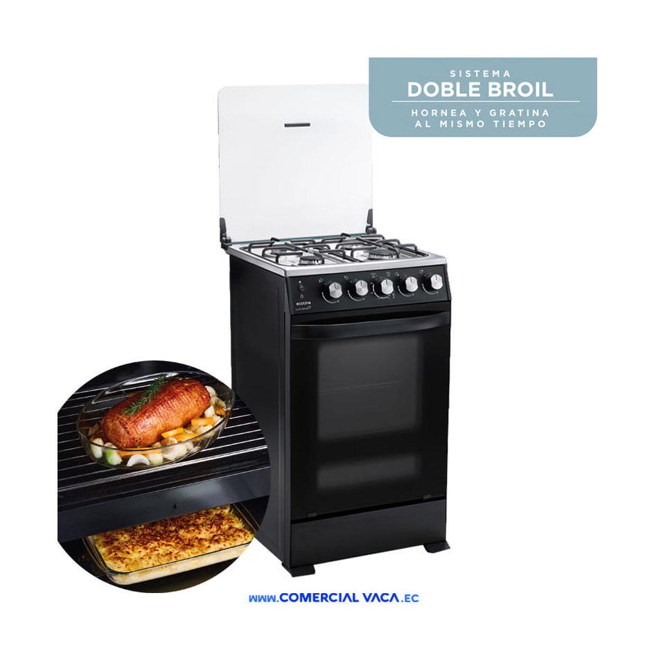 Cocina Ecoline A Gas 21" 4 quemadores Grill