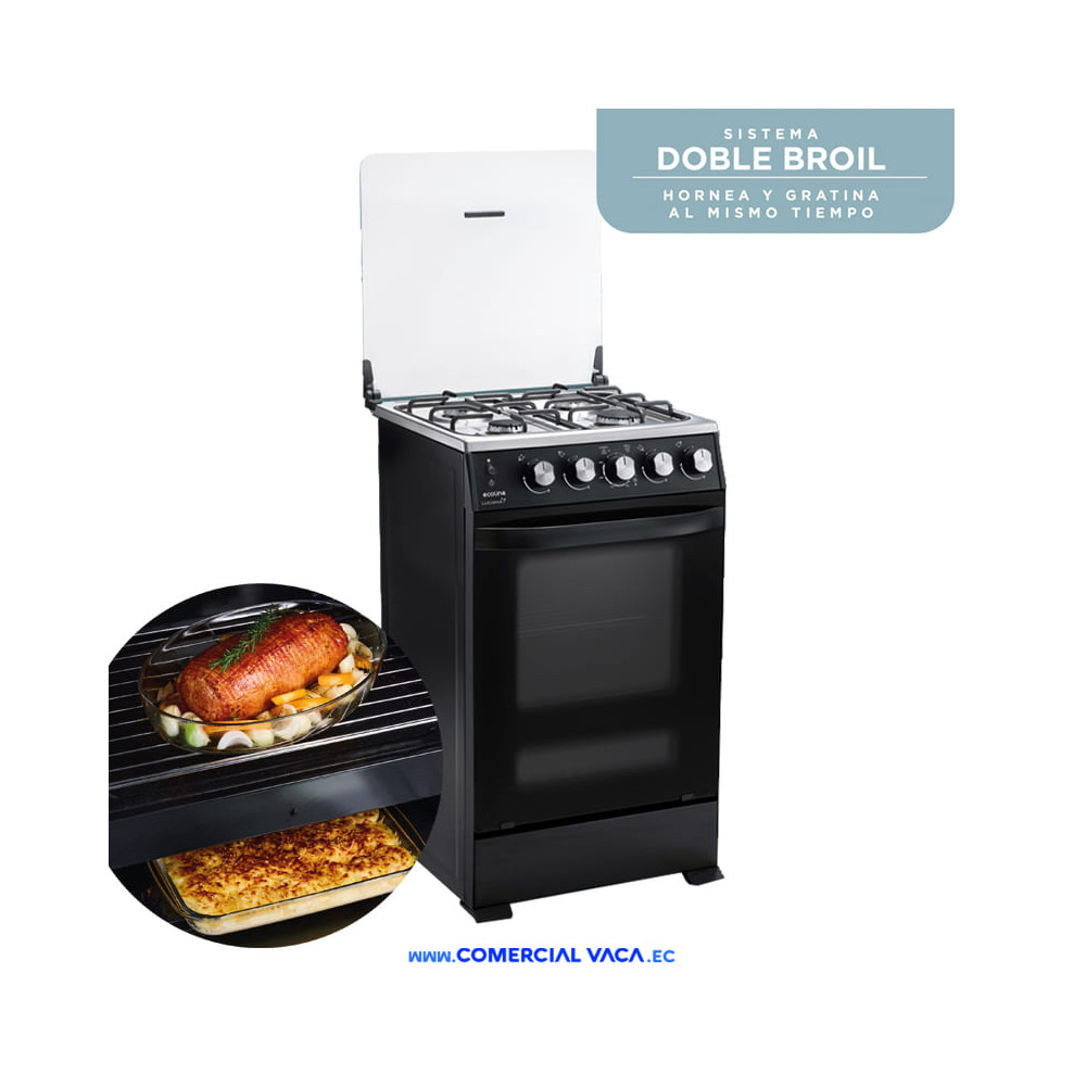 Cocina Ecoline A Gas 21" 4 quemadores Grill