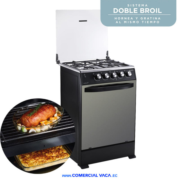 Cocina Ecoline A Gas 21" 4 quemadores Grill