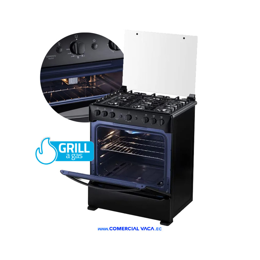 Cocina Indurama A Gas 30" 6hornillas MaxGrill SORRENTO MG