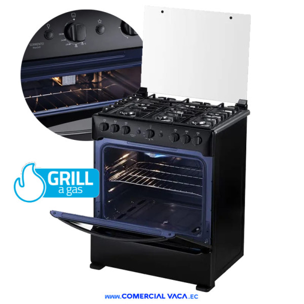 Cocina Indurama A Gas 30" 6hornillas MaxGrill SORRENTO MG