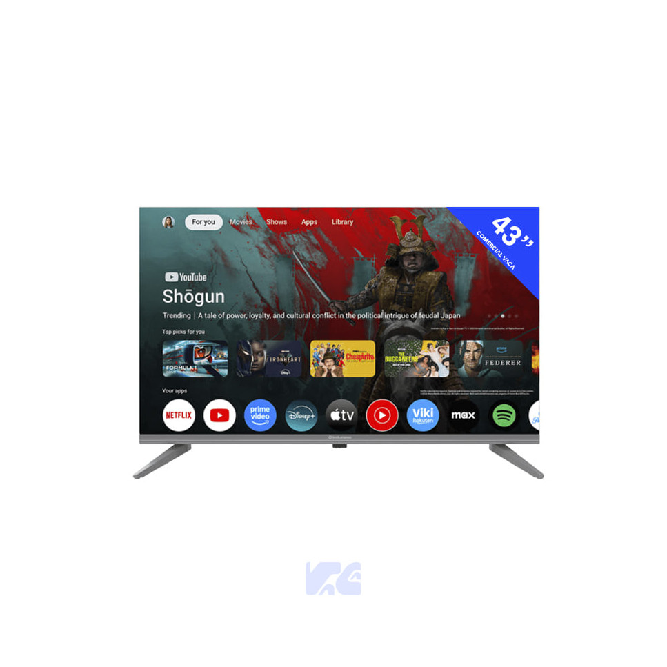 TELEVISOR INDURAMA 43" LED UHD 4K 43TIKJ5UHD| GOOGLE TV