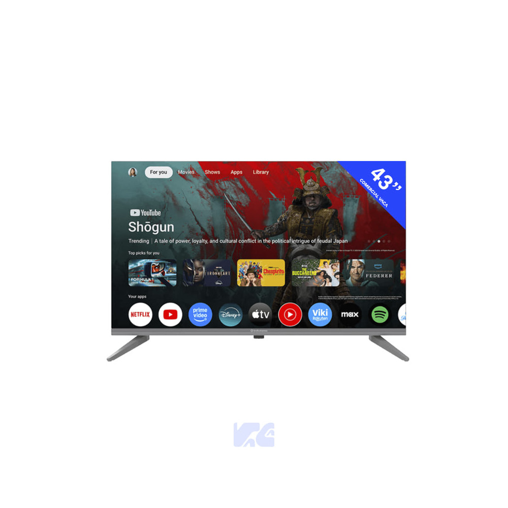 TELEVISOR INDURAMA 43" LED UHD 4K 43TIKJ5UHD| GOOGLE TV
