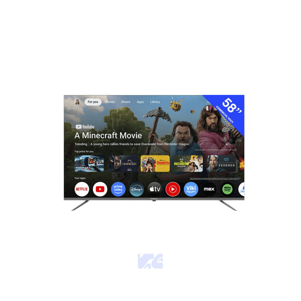 TELEVISOR INDURAMA 58" UHD 4K GOOGLE TV 58TIKGF5UHD