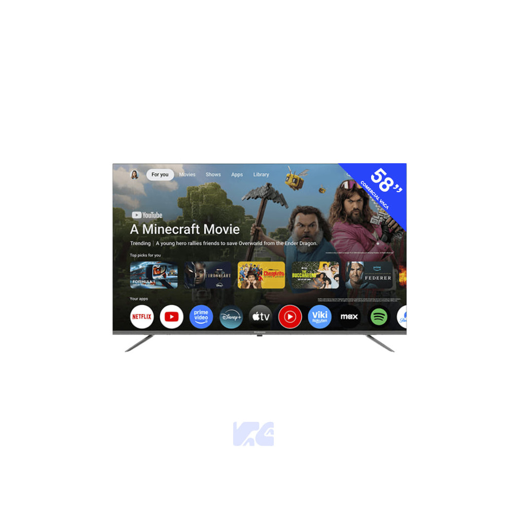 TELEVISOR INDURAMA 58" UHD 4K GOOGLE TV 58TIKGF5UHD