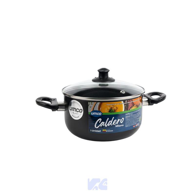 CALDERO MILANO TAPA DE VIDRIO 20cm UMCO UM2142