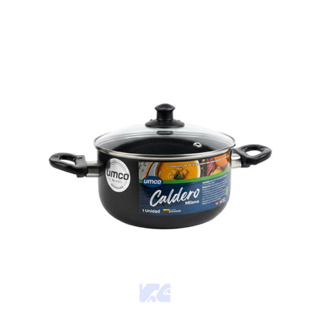 CALDERO MILANO TAPA DE VIDRIO 24cm UMCO UM2140