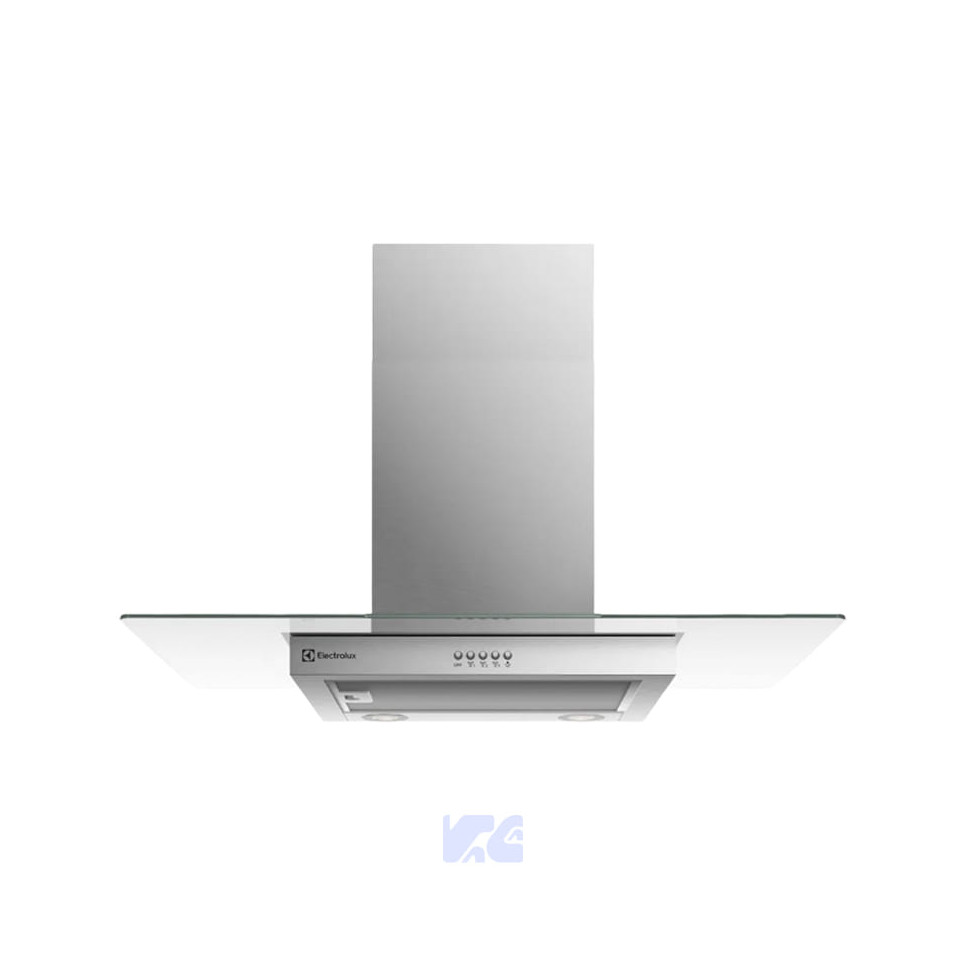 CAMPANA EXTRACTORA ISLA ELECTROLUX CE9VX DE 90CM VIDRIO COLOR SILVER