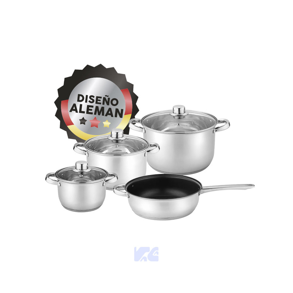 Juego de Ollas Inox 7Pz Margareth Silver CEVE CV2107-SILVER